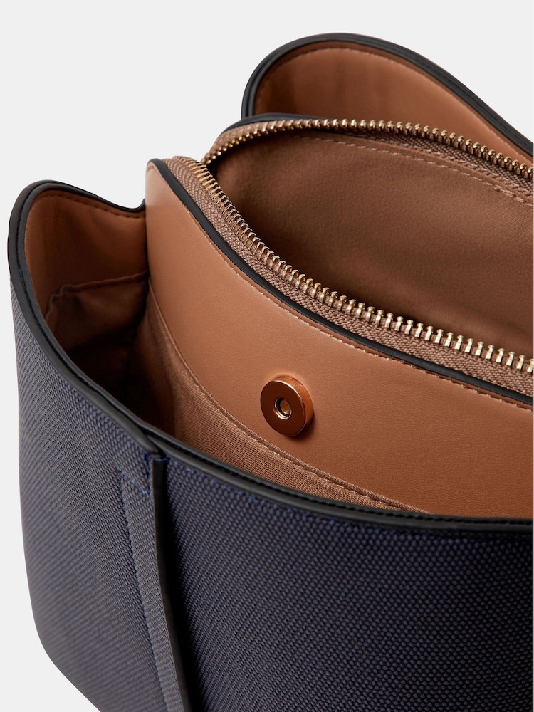 Accessorize Blue Webbing Strap Crossbody Bag - Image 3 of 3 Accessorize Blue Webbing Strap Crossbody Bag - Image 3 of 3