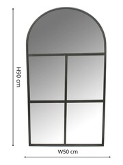 Ivyline Black Archway Outdoor Mirror - Image 4 of 4