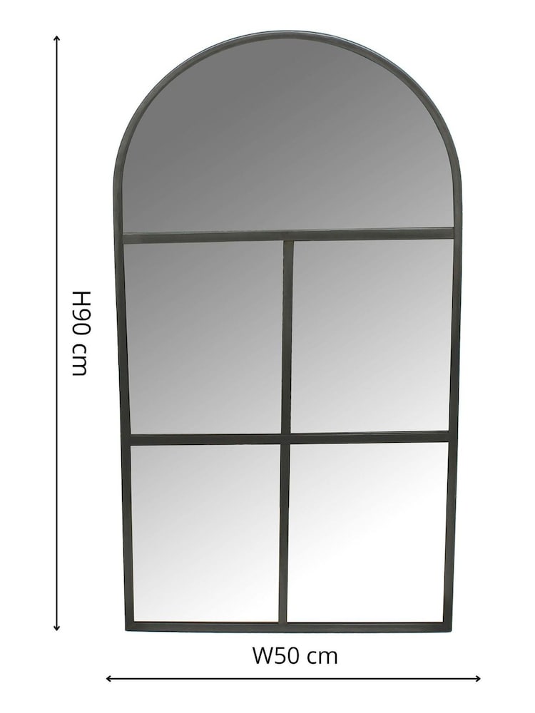 Ivyline Black Archway Outdoor Mirror - Image 4 of 4
