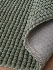 Sage Green Global Bobble Rug - Image 4 of 6