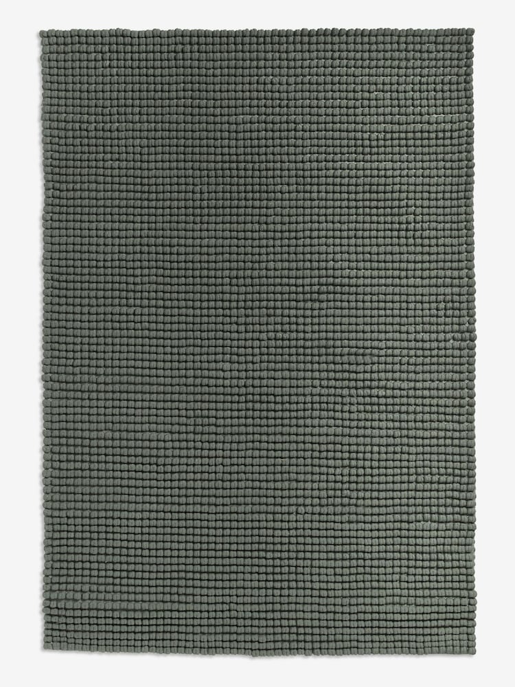 Sage Green Global Bobble Rug - Image 6 of 6