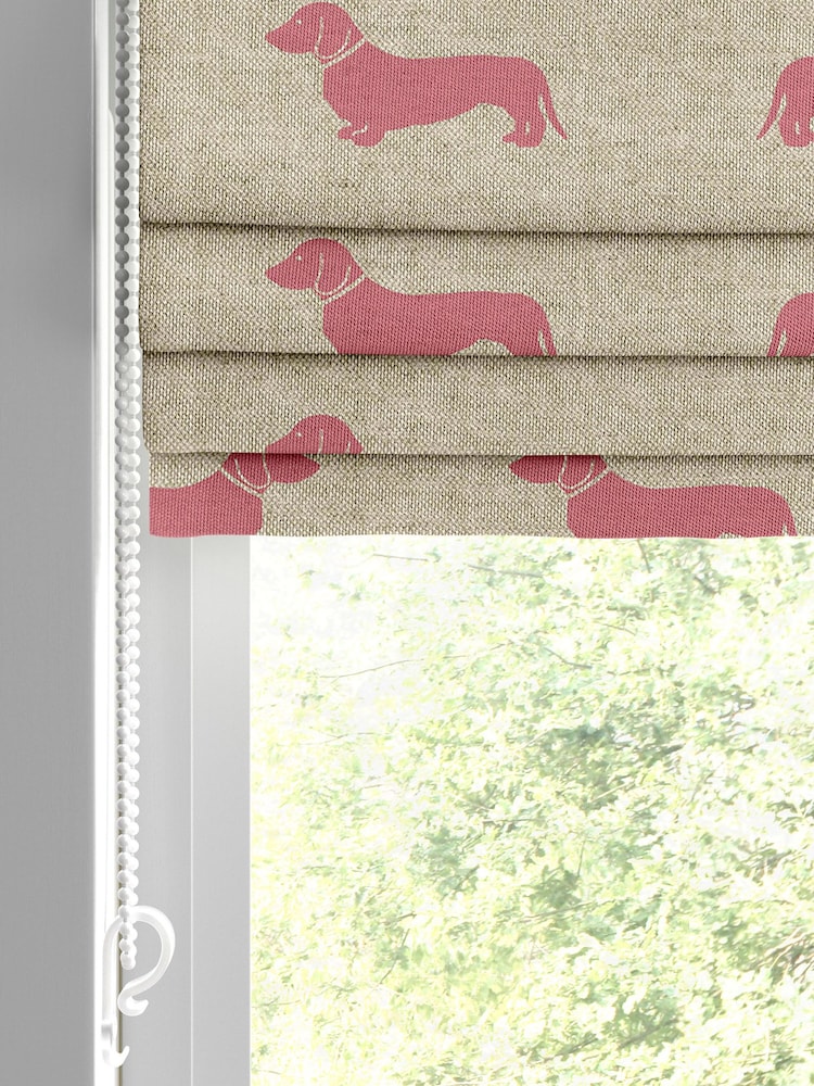 Emily Bond Raspberry Pink 100% Cotton Peggy Made to Measure Roman Blinds - Image 2 of 5