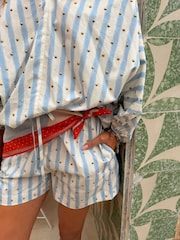 Never Fully Dressed Blue Stripe Ellie Shorts - Image 4 of 5