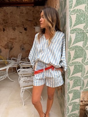 Never Fully Dressed Blue Stripe Ellie Shorts - Image 5 of 5