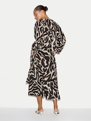 Jigsaw Brown Zebra Midi Shirt Dress - Image 4 of 7