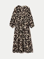 Jigsaw Brown Zebra Midi Shirt Dress - Image 7 of 7