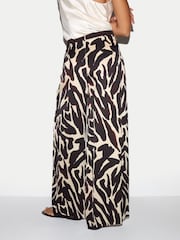 Jigsaw Brown Zebra Satin Wrap Trousers - Image 5 of 6