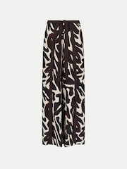 Jigsaw Brown Zebra Satin Wrap Trousers - Image 6 of 6