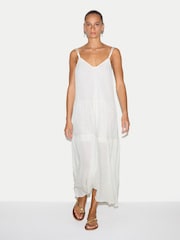 Jigsaw White Textured Cotton Maxi Dress - Image 3 of 6