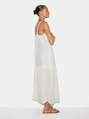 Jigsaw White Textured Cotton Maxi Dress - Image 4 of 6