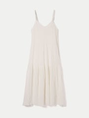 Jigsaw White Textured Cotton Maxi Dress - Image 6 of 6