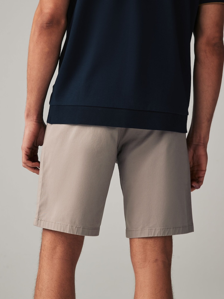 Grège foncé - Ajustement droit - Short chino stretch - Image 3 of 8