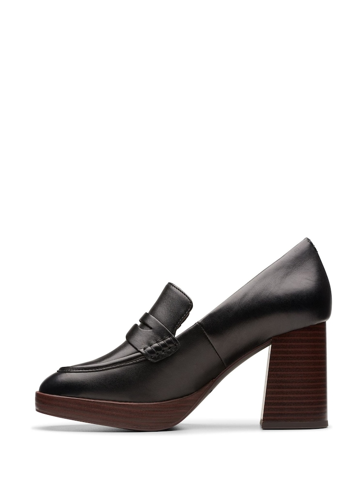 Clarks Black Leather Zoya85 Walk Shoes - Image 2 of 6
