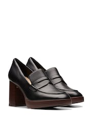 Clarks Black Leather Zoya85 Walk Shoes - Image 3 of 6