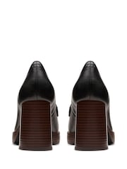 Clarks Black Leather Zoya85 Walk Shoes - Image 4 of 6