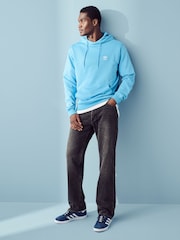 adidas originals Blue 100% Cotton Trefoil Essentials Hoodie - Image 2 of 7