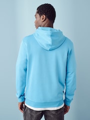adidas originals Blue 100% Cotton Trefoil Essentials Hoodie - Image 3 of 7