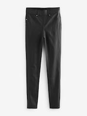 Black Sculpt Pull-On Coated Leggings - Image 6 of 7
