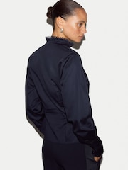 Jigsaw Blue Slim Stand Collar Shirt - Image 4 of 6