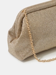 Accessorize Gold Sparkle Cloud Clutch Bag - Image 2 of 3