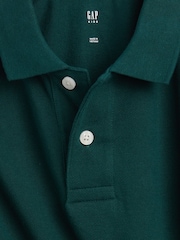 Gap Green Uniform Pique Long Sleeve Polo Shirt (4-13yrs) - Image 3 of 3