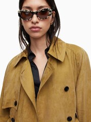 AllSaints Green Kikki Trench Coat - Image 9 of 10