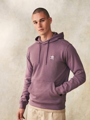 adidas originals Purple 100% Cotton Trefoil Essentials Hoodie - Image 1 of 6