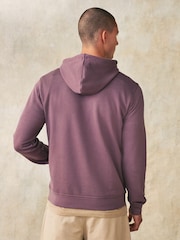 adidas originals Purple 100% Cotton Trefoil Essentials Hoodie - Image 3 of 6