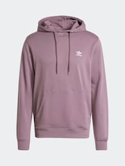 adidas originals Purple 100% Cotton Trefoil Essentials Hoodie - Image 6 of 6