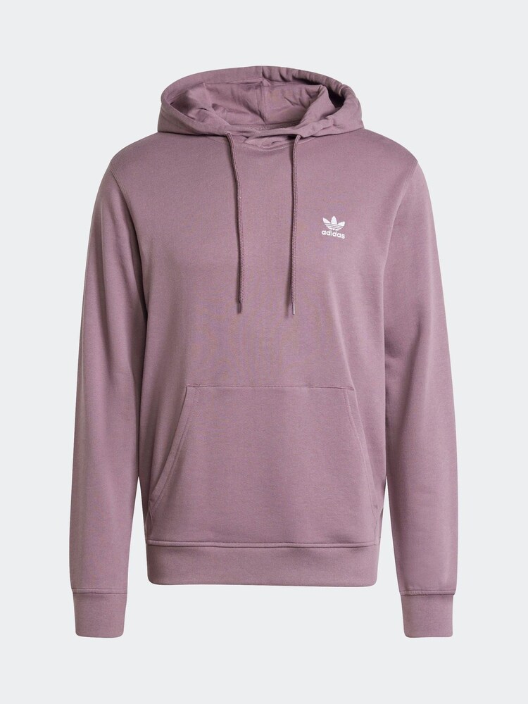 adidas originals Purple 100% Cotton Trefoil Essentials Hoodie - Image 6 of 6