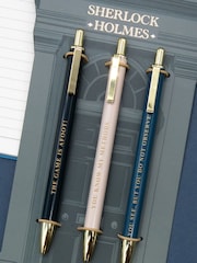 Portico Designs Set of 2 Black Metal Bookmarks And Pens - Image 3 of 5