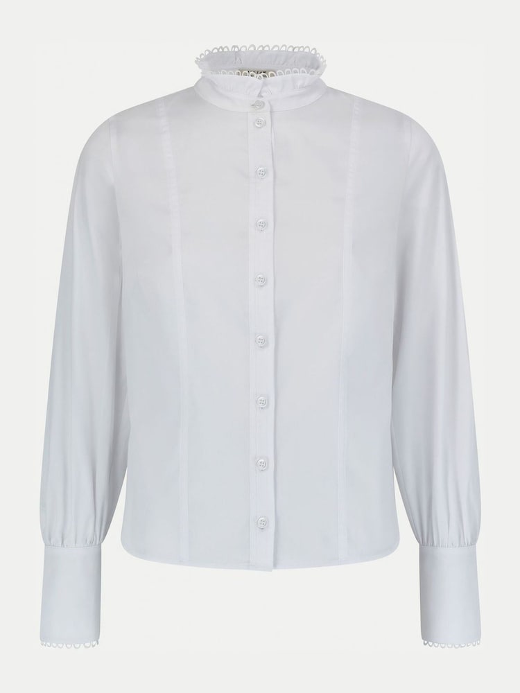 Jigsaw White Slim Stand Collar Shirt - Image 7 of 7 Jigsaw White Slim Stand Collar Shirt - Image 7 of 7