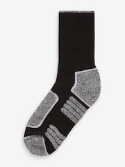 Black/Grey Next Active Sports Walking Ankle Socks 2 Pack - Image 3 of 4