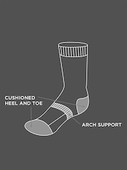 Black/Grey Next Active Sports Walking Ankle Socks 2 Pack - Image 4 of 4