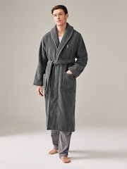 Polo Ralph Lauren Dark Grey Shawl Collar Dressing Gown - Image 1 of 5