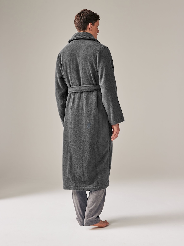 Polo Ralph Lauren Dark Grey Shawl Collar Dressing Gown - Image 2 of 5
