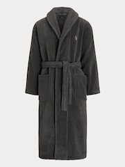 Polo Ralph Lauren Dark Grey Shawl Collar Dressing Gown - Image 4 of 5