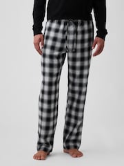 Schwarz kariert - Relaxed Flannel Pyjama Bottoms - Bild 1 von 4