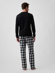 Schwarz kariert - Relaxed Flannel Pyjama Bottoms - Bild 2 von 4