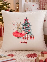 Personalised Christmas  Bunny Cushion by Koko Blossom - Image 1 of 2