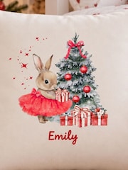 Personalised Christmas  Bunny Cushion by Koko Blossom - Image 2 of 2