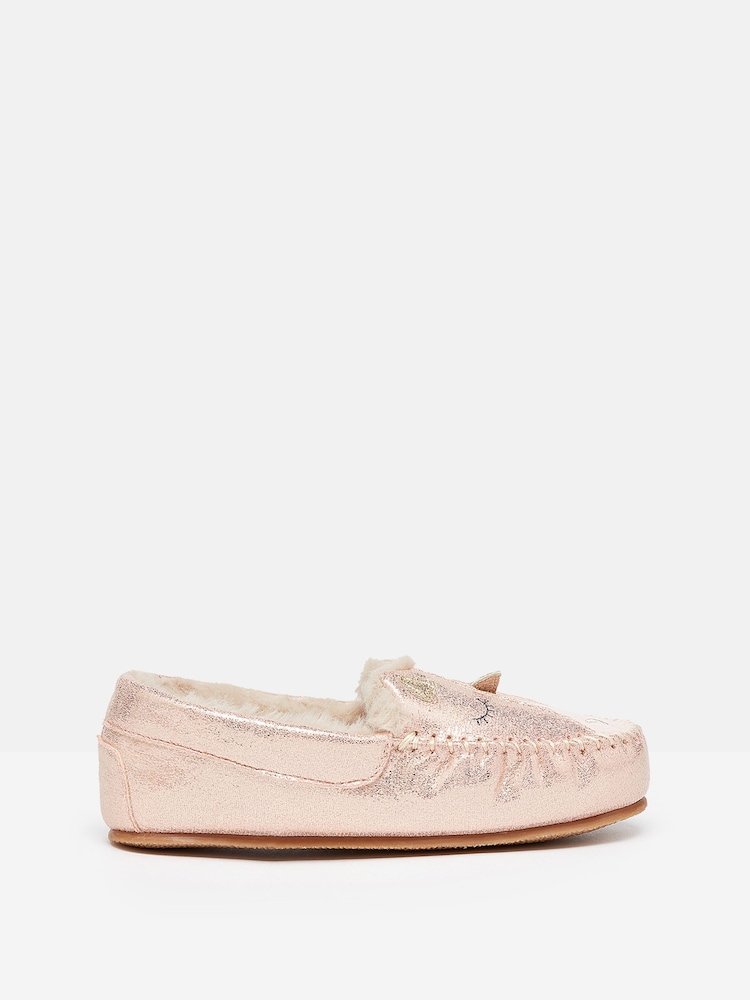 Joules Girls' Quinn Pink Unicorn Slippers - Image 1 of 5