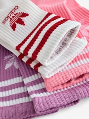 Фіолетовий - adidas Оригінали Шкарпетки екіпажу середнього крою 3 Pack - Image 2 of 4