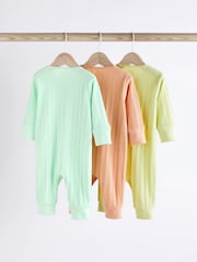 Bright Baby Footless 2 Way Zip Sleepsuits 3 Pack (0mths-3yrs) - Image 2 of 8