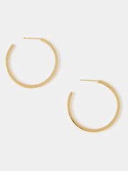 Accessorize Gold Tone 14ct Pavé Hoop Earrings - Image 1 of 2