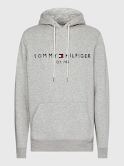 Tommy Hilfiger Grey Fleece Drawstring Hoodie - Image 6 of 7