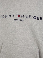 Tommy Hilfiger Grey Fleece Drawstring Hoodie - Image 7 of 7