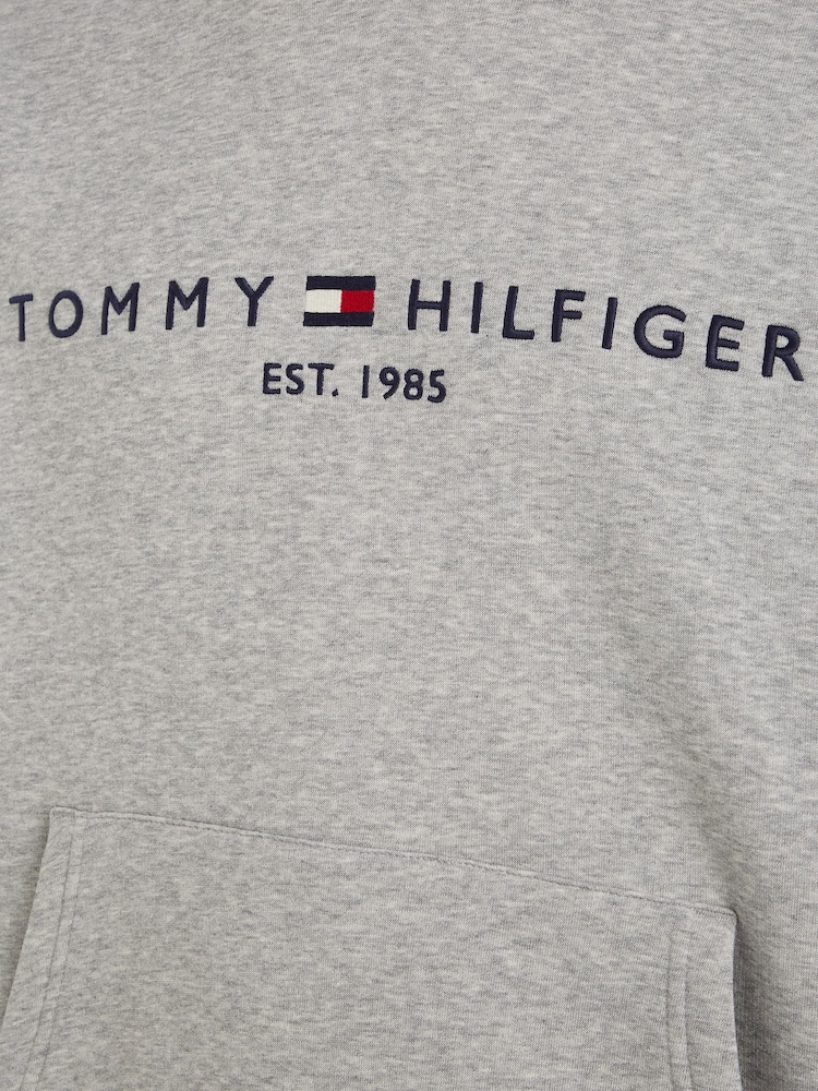 Tommy Hilfiger Grey Fleece Drawstring Hoodie - Image 7 of 7 Tommy Hilfiger Grey Fleece Drawstring Hoodie - Image 7 of 7