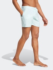 adidas Green Solid CLX Short-Length Swim Shorts - Image 1 of 1