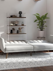Novogratz White Brittany Linen Sofa Bed - Image 2 of 4